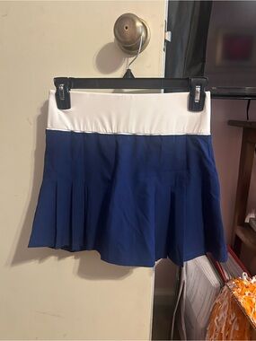 Prince Navy Skater Tennis Skirt with White Waistband